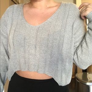Hi Low Crop Sweater